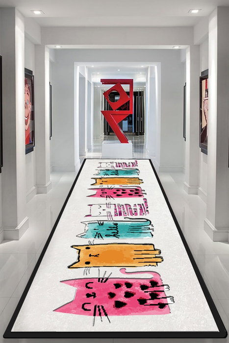 Conceptum Alfombra de Pasillo Baby Cats 80 x 150 cm Multicolor